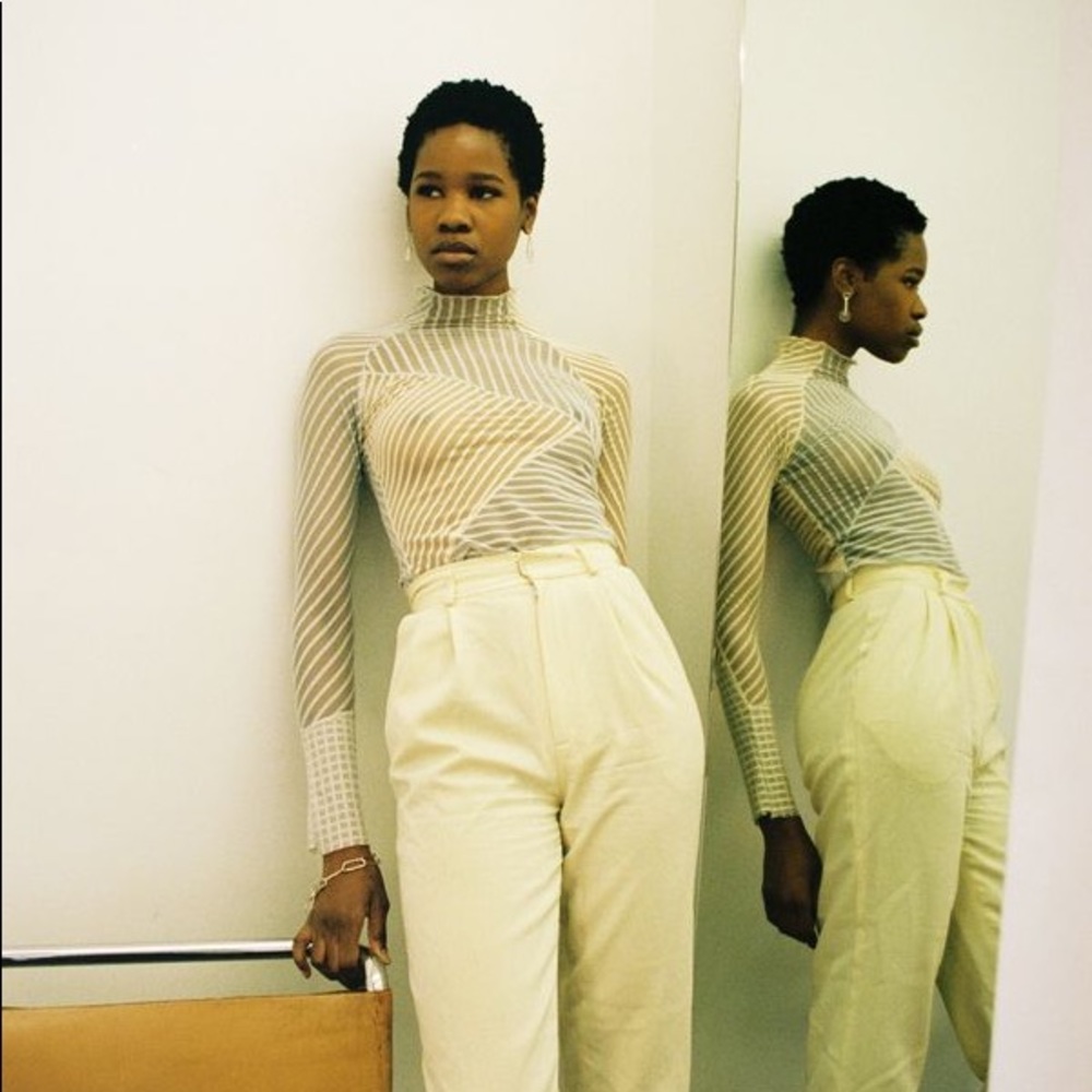 ✨SOLD✨NWOT Kahle Mesh Collage Turtleneck, S